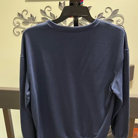 EUC Navy Blue 'Be Kind' Sweatshirt Small #316 - Picture 6 of 7